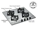 60cm 4 Ring Mirror Glass Built-In Gas Hob A-Series Pro