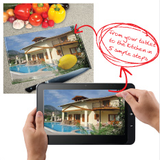 Example of printing onto a chopping board.