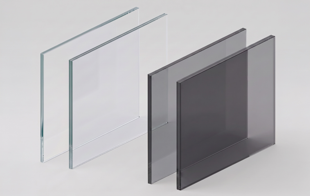10mm thin clear and smoked glass
