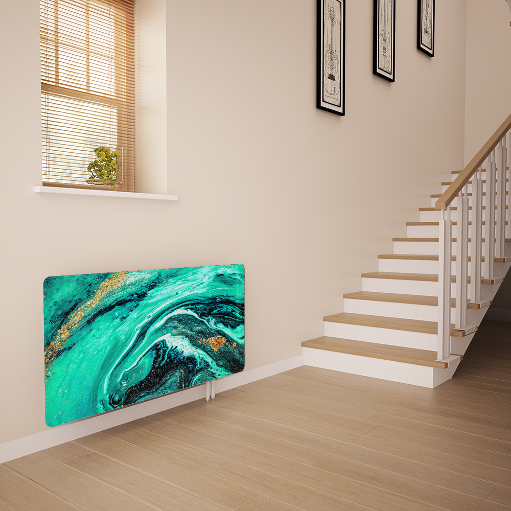 Glass Radiator Cover in Liquid Emerald Small Premier Range