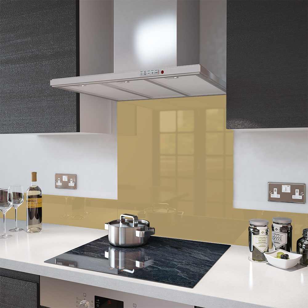 image of a Sandstone cream glass splashback