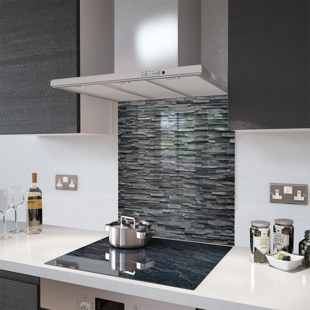 slate grey splashback