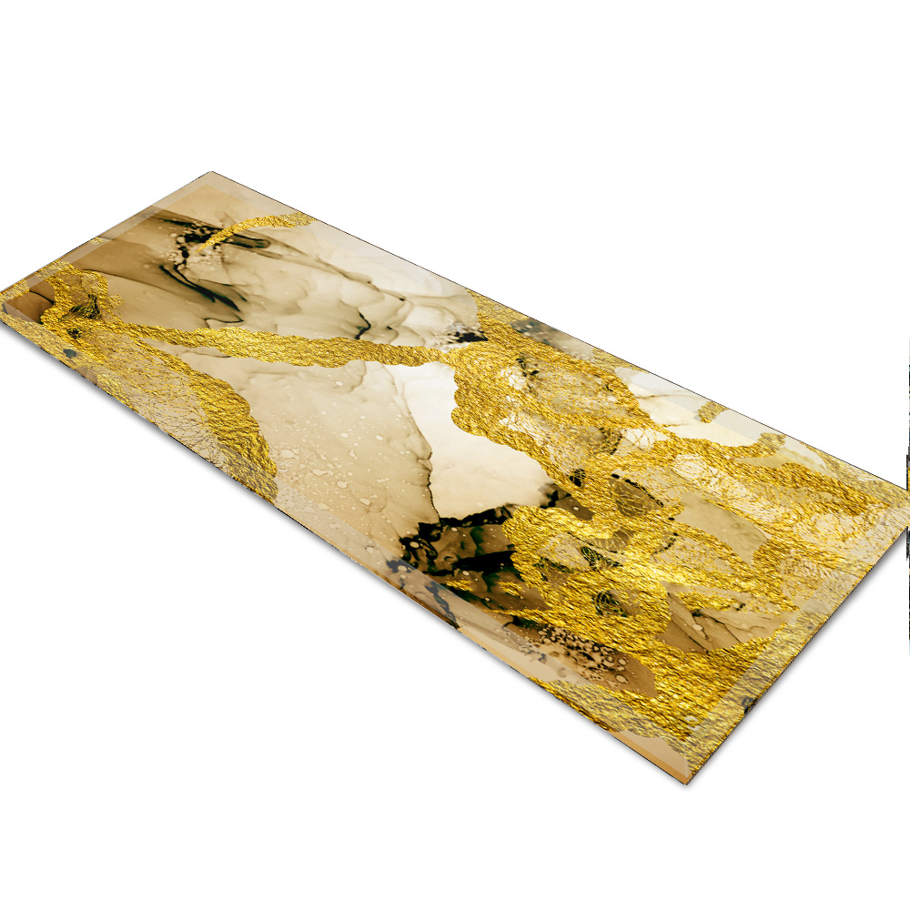 Glass Table Runner in Gold Sands 80cm Wide x 30cm High Premier Range