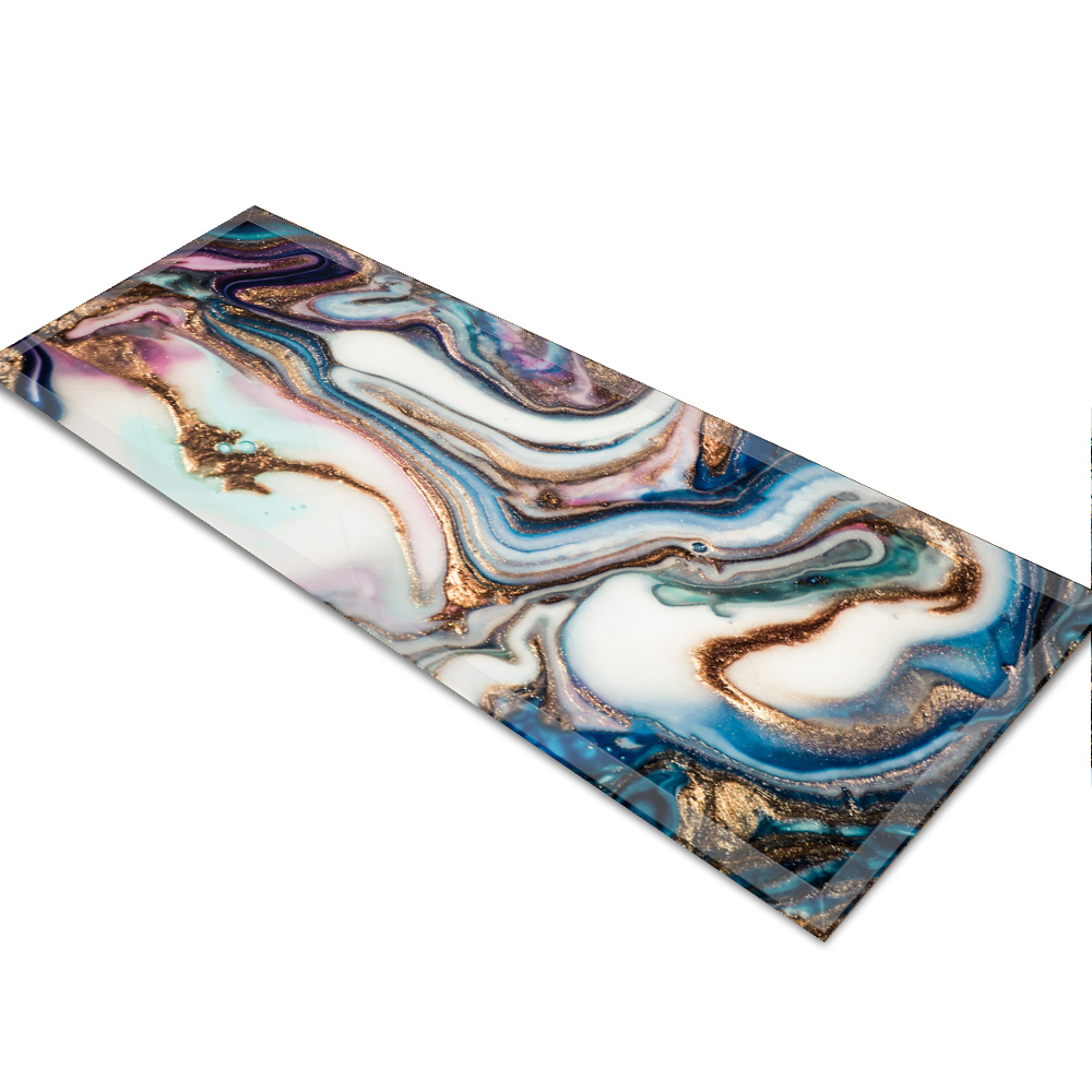 Glass Table Runner in Liquid Pearl 100cm Wide x 30cm High Premier Range