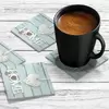 Illustration of 4 x Acrylic Coaster in Home Is Where The Heart Is