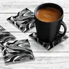 Illustration of 4 x Acrylic Coaster in Liquid Onyx