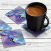 Illustration of 4 x Acrylic Coaster in Rainbow Rain Mountain