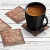 Illustration of 4 x Acrylic Coaster in Rustic Copper