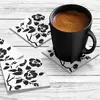 Illustration of 4 x Acrylic Coaster in White Floral