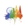 4 x Acrylic Coaster in 'Pride' London on White
