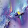 4 x Acrylic Coaster in Rainbow Rain Mountain