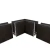 Illustration of Frameless Glass Balustrade Quick-Fit Black Anodised Aluminium Corner Piece 21.5mm