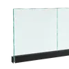 Illustration of Frameless Glass Balustrade Quick-Fit Adjustable Black Anodised Aluminium Channel (12–21.5mm) – 5m