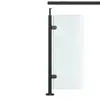 Illustration of Premier Range Stainless Steel Glass Balustrade Black End Post for Rail (1100mm X 42.4mm X 2mm)
