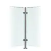 Illustration of Premier Range 316 Stainless Steel Glass Balustrade Corner Post (1100mm X 42.4mm X 2mm)