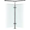 Illustration of Premier Range 316 Stainless Steel Glass Balustrade Corner Post For Rail (1100mm X 42.4mm X 2mm)