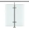 Illustration of Premier Range 316 Stainless Steel Glass Balustrade Mid Post For Rail (1100mm X 42.4mm X 2mm)