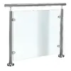 Illustration of Premier Range Clear Toughened Balustrade Glass 10mm - 90cm Wide x 90cm High