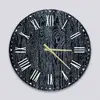 Glass Clock in Black Ash - 70cm Wide