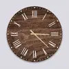 Glass Clock in Black Walnut - 70cm Wide