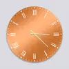 Glass Clock in Brushed Copper - 30cm Wide