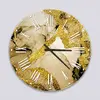 Glass Clock in Gold Sands - 30cm Wide