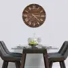 Illustration of Glass Clock in Black Walnut - 70cm Wide