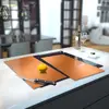 Illustration of Glass Hob Cover / Chopping Board in Brushed Copper - 60cm Wide x 52cm High