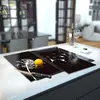 Illustration of Glass Hob Cover / Chopping Board in Dandelion Ballet - 60cm Wide x 52cm High