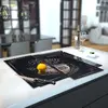Illustration of Glass Hob Cover / Chopping Board in Flat White Coffee - 60cm Wide x 52cm High
