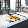 Illustration of Glass Hob Cover / Chopping Board in Fruit Cocktail - 60cm Wide x 52cm High