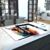Illustration of Glass Hob Cover / Chopping Board in Highland Cow On White - 60cm Wide x 52cm High