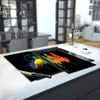 Illustration of Glass Hob Cover / Chopping Board in 'Pride' London on Black - 60cm Wide x 52cm High