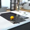 Illustration of Glass Hob Cover / Chopping Board in Black Brick - 30cm Wide x 52cm High