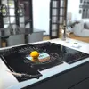 Illustration of Glass Hob Cover / Chopping Board in Americana Coffee - 90cm Wide x 52cm High