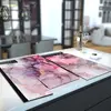 Illustration of Glass Hob Cover / Chopping Board in Liquid Pink Marble - 90cm Wide x 52cm High