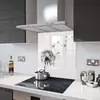 Illustration of Glass Splashback With Fixing Holes in Dandelion White - 60cm Wide x 100cm High