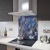 Illustration of Glass Splashback With Fixing Holes in Liquid Galaxy - 60cm Wide x 100cm High