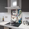 Illustration of Glass Splashback With Fixing Holes in Liquid Pearl - 60cm Wide x 100cm High
