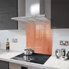 Illustration of Glass Splashback With Fixing Holes in Rose Gold - 60cm Wide x 100cm High