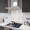Illustration of Glass Splashback With Fixing Holes in White Gold Veins - 60cm Wide x 100cm High