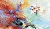 Glass Hob Cover / Chopping Board in Abstract Sky - 90cm Wide x 52cm High