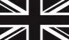 Glass Hob Cover / Chopping Board in Black N White Union Jack - 90cm Wide x 52cm High