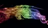 Glass Hob Cover / Chopping Board in Black Rainbow Smoke - 90cm Wide x 52cm High