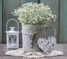 Glass Hob Cover / Chopping Board in Flowers, Bucket and Lantern - 60cm Wide x 52cm High