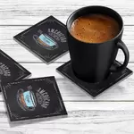 4 x Acrylic Coaster in Americano Coffee