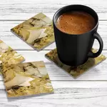 4 x Acrylic Coaster in Gold Sands