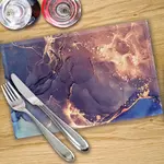 Glass Placemats x 4 In Blue Bronze