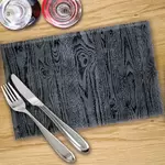 Glass Placemats x 4 In Black Ash