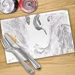 Glass Placemats x 4 In Liquid Azurite